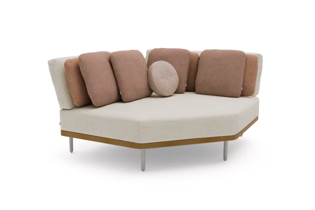 Sofa ogrodowa modułowa, fotel z kolekcji Flows marki Manutti Sunro Meble ogrodowe